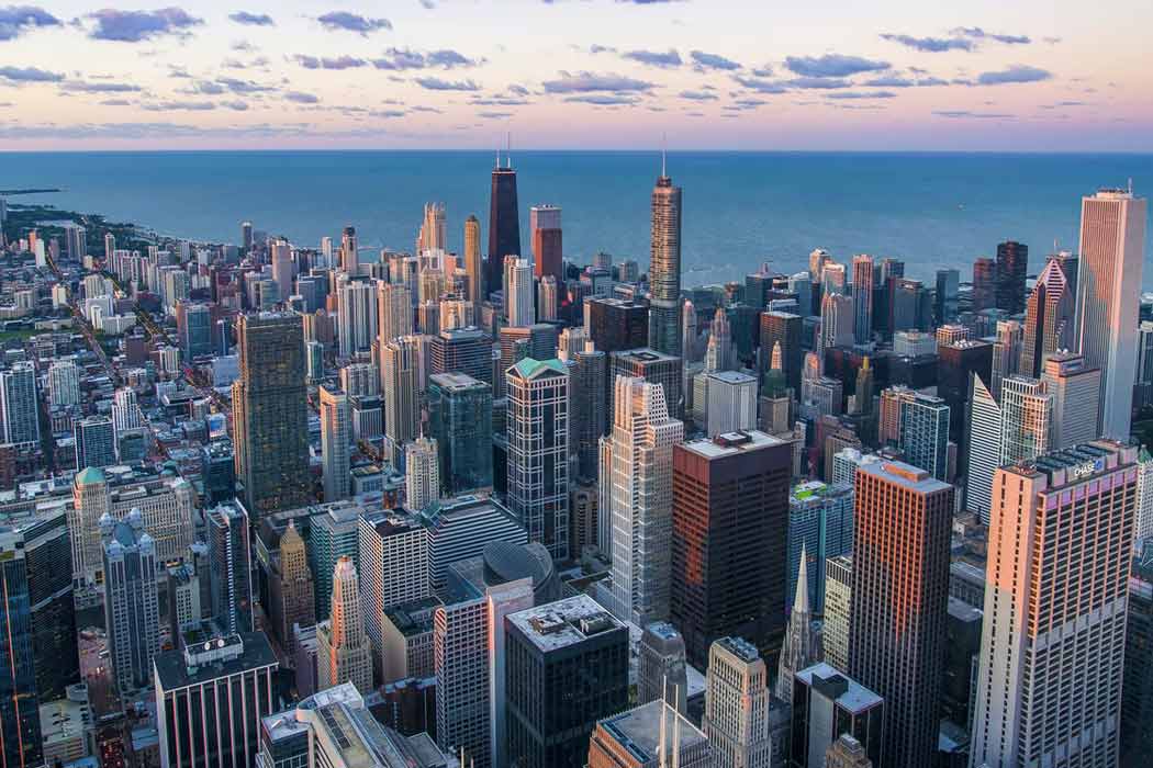 Picture of city skyline team building