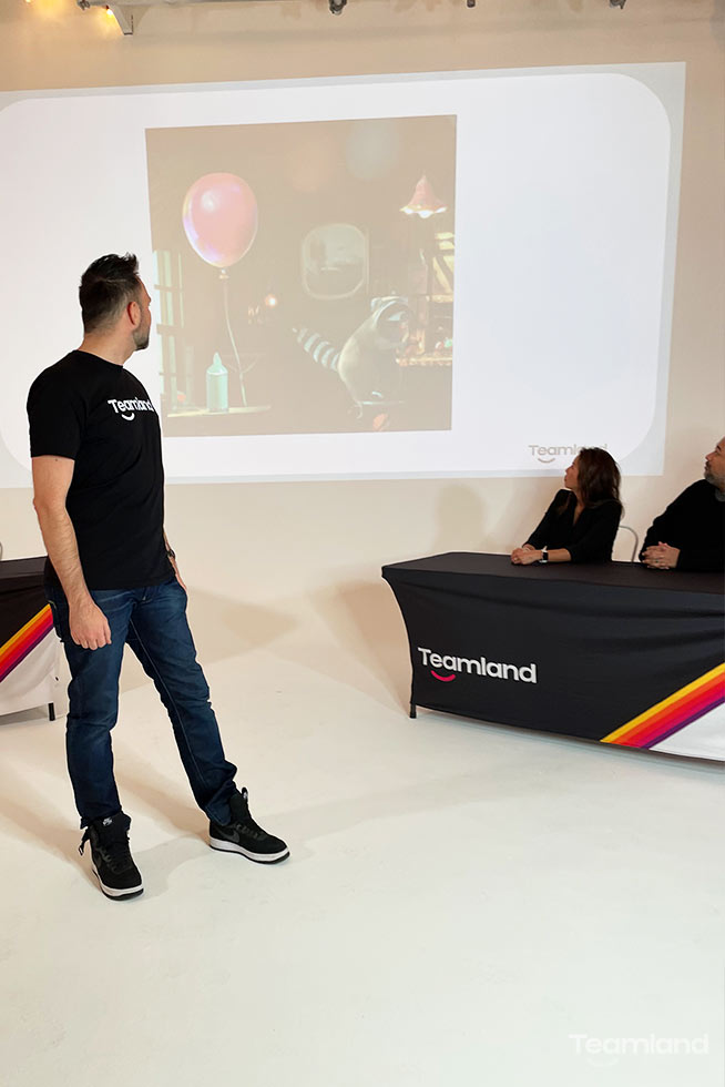 People participating in Teamland Sound Off gameshow